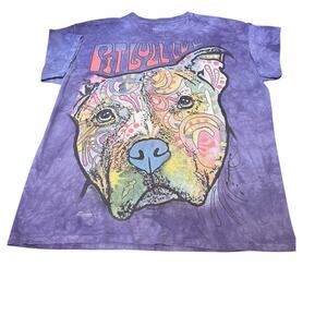 Tye Dye Pitbull Graphic T-Shirt Size Large